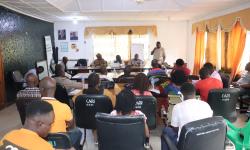 Dr. Arthur Bob Karnuah is introducing AfricaRice new Country Representative, Dr. Mustapha Gaye