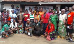 Bomi County lead outgrowers, stakeholders and CARI / SADFONS project team 